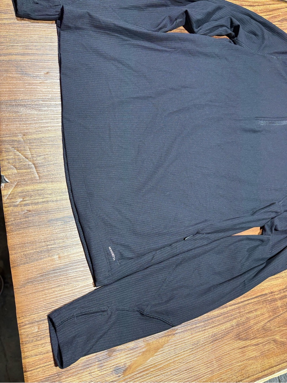 Mondetta Black Ribbed Long Sleeve Top